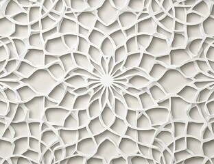 Simple Islamic pattern on a light grey background, vector design. 