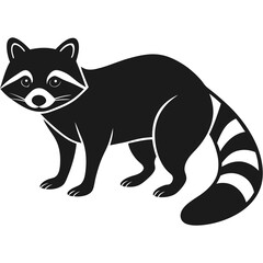 Raccoon silhouette vector illustration