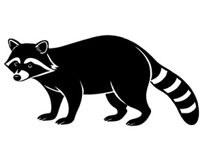 Raccoon silhouette vector illustration