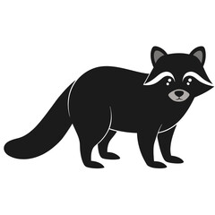 Raccoon icon silhouette vector illustration