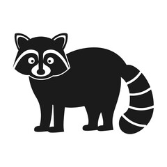 Raccoon icon silhouette vector illustration