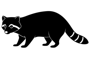 Raccoon silhouette vector illustration