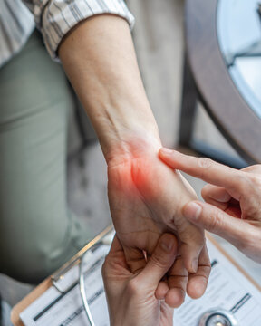 Carpal tunnel syndrome (CTS) pressure on nerve; Osteoarthritis, Ganglion cysts, Gout, De Quervain tenosynovitis or Kienbock disease (Avascular necrosis)  ache pain in patient's wrist joint and bone