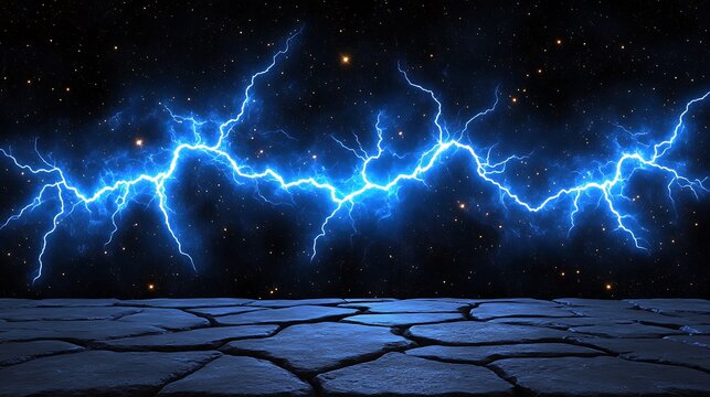 Cosmic Lightning Floor Display