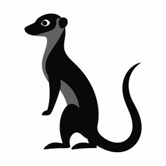 Meerkat silhouette vector illustration