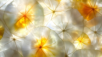 Illuminated Floral Forms: Abstract Art