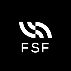 FSF creative minimalist letter logo.