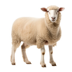 sheep isolated on transparent background. Generative ai