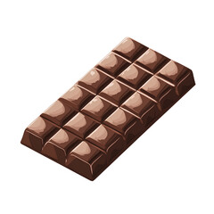Chocolate bar, a simple vector illustration with a transparent  background