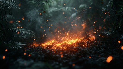Glowing Embers in a Dark Tropical Forest