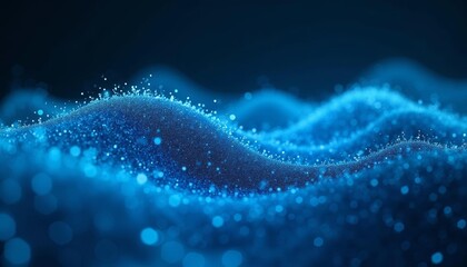 Fototapeta premium The rhythm of blue light waves