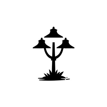 recommend clip art: Minimalist Silhouette of Garden Lamp Post Design