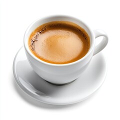 Fototapeta premium Double espresso delight coffee shop beverage photography minimalist style close-up view rich aroma experience