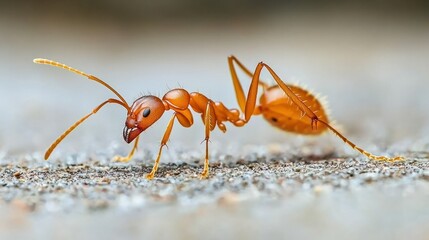 Close-Up of an Ant Displaying Intricate Details and Textures