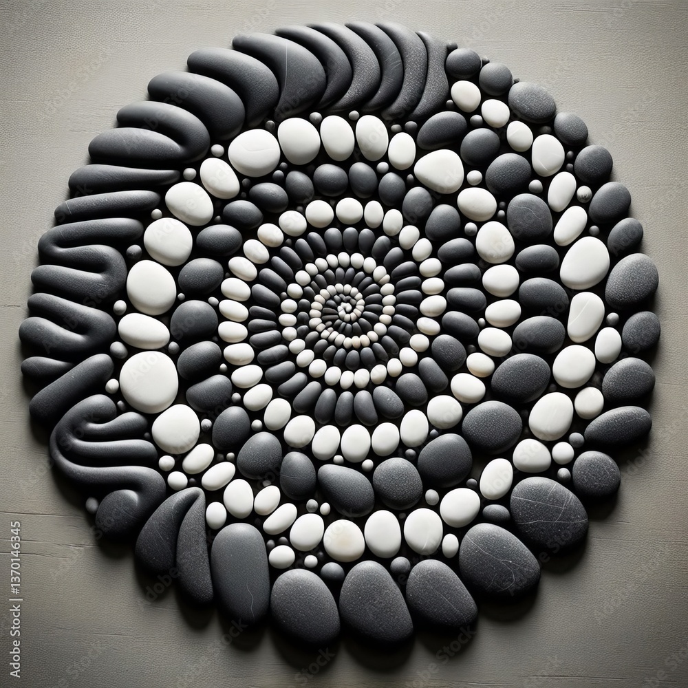 Canvas Prints naturally rounded pebbles often arranged in
