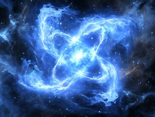 Obraz premium Cosmic Nebula's Energy Spiral