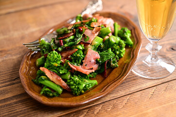 菜の花のペペロンチーノ