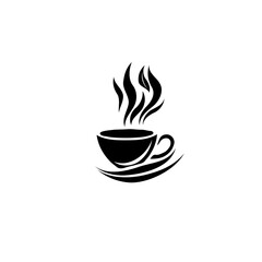 Obraz premium Minimalistic coffee cup logo