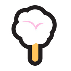 Black Line Icon cute Sweet Cotton candy