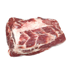 raw meat isolated on white pork