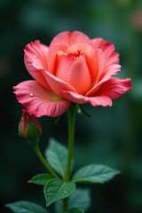 Freshly picked flower with dew drops on the petals, flowers, bloom, delicate
