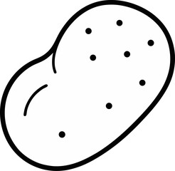 Potato Line icon on transparent background