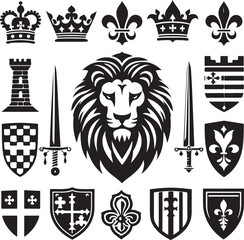 Fototapeta premium Luxury Ornamental Tattoos Vintage Vector Bundle | Baroque, Royal Frames & Floral Designs