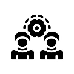 support group glyph icon