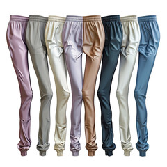 collection of yoga pants no background