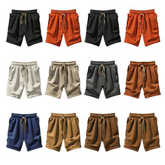 collection of shorts no background