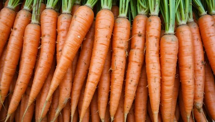Freshly washed organic carrots. Fresh carrots just picked from the garden.