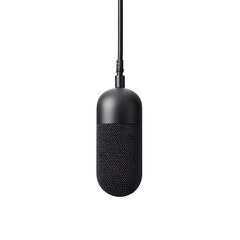 Elegant Hanging Microphone with Black Mesh and Streamlined Design 