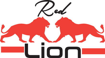 Leoni rossi di profilo