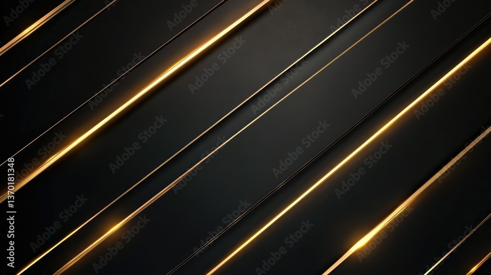 Poster elegant abstract background featuring diagonal golden lines on a dark surface for modern design and 