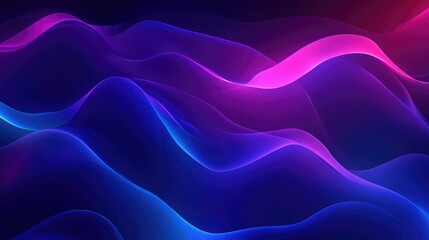 Obraz premium Abstract Digital Waves in Vibrant Colors of Purple, Blue, and Pink Creating a Dreamlike Background for Creative and Artistic Projects
