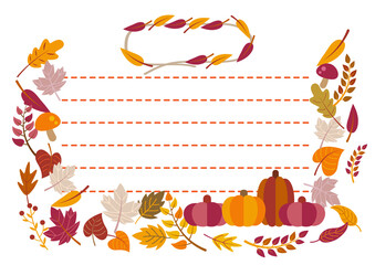 植物■秋の葉の便箋