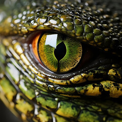 Close-up of a reptile eye. 