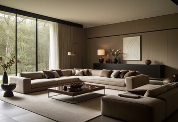 A living room filled with furniture and a fire place.