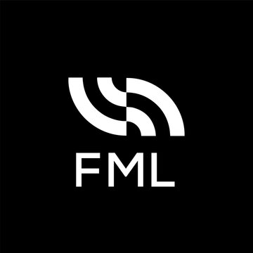 FML creative minimalist letter logo.