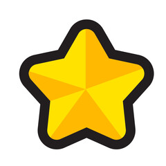 Black line icon cute winter set star