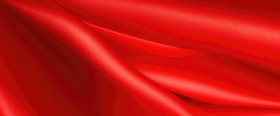 Red color silk fabric Abstract background