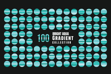 Bright Aqua collection 100 gradients
