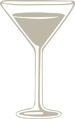 martini glass on white background