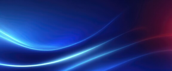 Obraz premium Blue and gold glow wave lighting effect abstract background