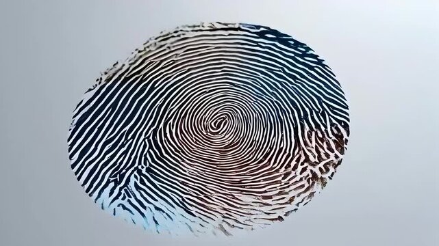 fingerprint on a white background