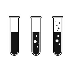 Chemistry Lab Equipment Vector Icons for Scientific Research Use