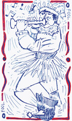 Hand drawn style Tarot cards