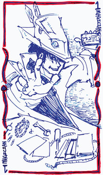 Hand drawn style Tarot cards
