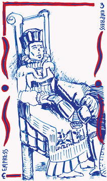 Hand drawn style Tarot cards