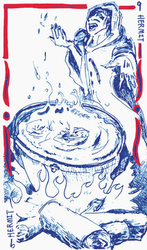 Hand drawn style Tarot cards